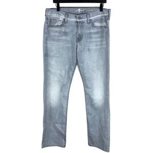 7 For All Mankind | Slimmy Slim Straight Fit Grey Men’s Jeans Size 33 x 30